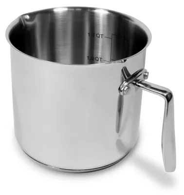 Milchtopf aus Edelstahl, 14 cm, induktionsgeeignet, 1,9 l