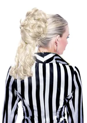Produktbild von Blondes Haarteil Pferdeschwanz mit Korkenzieher Locken, 37 cm, Haarspange