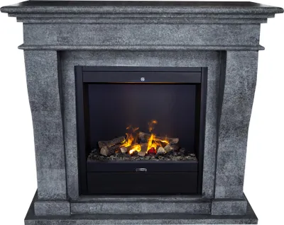 Immagine prodotto di Caminetto a vapore acqueo Xaralyn - Kreta EAL-SWP - pietra naturale nera - riscaldamento 1500 Watt - con telecomando - caminetto elettrico Opti-Myst - caminetto da incasso incluso - caminetto decorativo