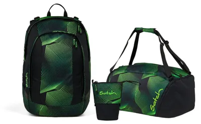 Produktbild von Satch, Schulrucksack-Set AIR Seismic Green 3-teilig