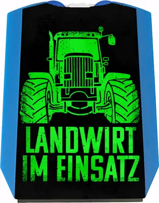 Produktbild von Landwirt im Einsatz Parkscheibe in grün mit 2 Einkaufswagenchips