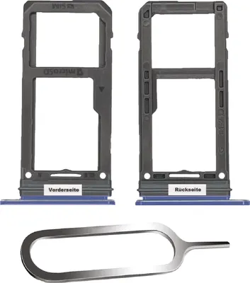 Produktbild von Samsung Galaxy Note 8 N950F Sim Karten Halter Tray Adapter Fach Stecker Slot + Nadel Single Deepsea Blue Blau