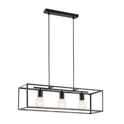 Produktbild von Lindby Hängeleuchte Emily, 72 cm, schwarz, 3-flammig, Metall