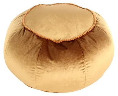Image de Pouf Rond Taj Mahal en Velours Bleu