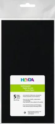 Produktbild von HEYDA 203310590 Seidenpapier 50 x 70 cm schwarz
