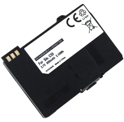 Produktbild von Akku für Siemens Gigaset SL75 Li-Ion 3,6 Volt 850 mAh schwarz.