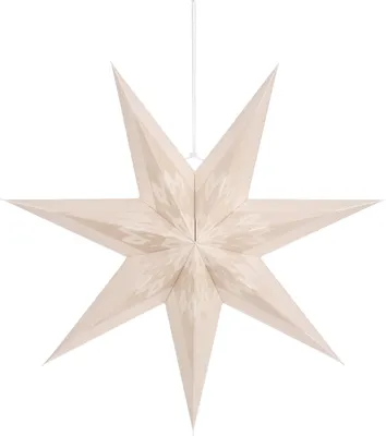 Produktbild von House of Seasons Stern Weihnachtsdekoration - H18 x Ø60 cm - Papier - Beige