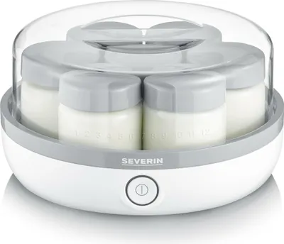 Image de SEVERIN yaourtière JG 3518 avec 7 pots 13W blanc/gris