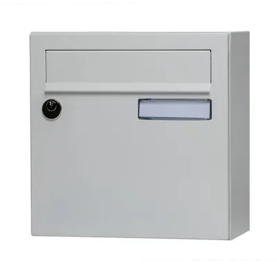 Image de Boîte aux lettres compacte - 1 porte extérieur - Essentiel - acier blanc brillant
