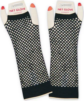 Produktbild von Netz Handschuhe Mafia schwarz 23 cm Länge ohne Finger Karneval Fasching Halloween