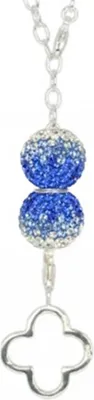 Produktbild von SilberDream Zirkonia Set Kette Anhänger Bead Silber blau weiß GSS008