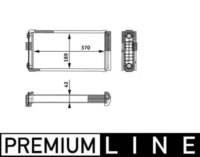 Produktbild von MAHLE AH 134 000P Wärmetauscher Innenraumheizung Kühler passend für MERCEDES-BENZ O 405 O 402 O 407 O 408