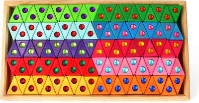 Produktbild von Bauspiel Dreiecke mit Funkelsteinen 100 Teile