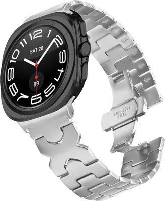 Produktbild von INF Elegantes Edelstahlarmband für Samsung Watch7 47mm Ultra Silber