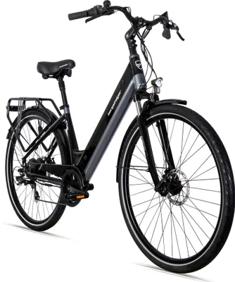 Produktbild von Bergsteiger Hampton 28 Zoll City E-Bike mit 250 Watt Motor, Scheibenbremsen, Aluminium Ebike für Damen & Herren, Farbdisplay, Elektrofahrrad mit Shimano 6 Gang-Schaltung