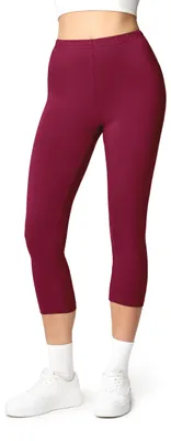 Produktbild von Ladeheid Damen 3/4 Leggings aus Baumwolle LA40-132 (Weinrot, L)
