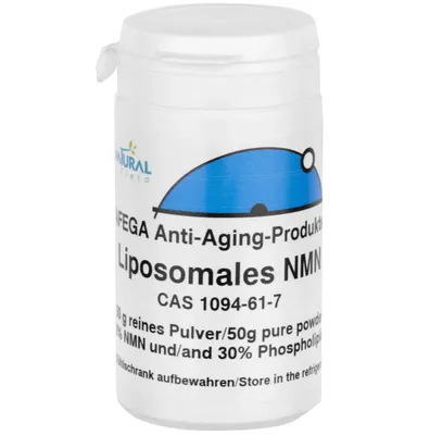 Produktbild von AFEGA® Liposomales NMN – NAD⁺-Booster in seiner bioverfügbarsten Form - 50 g liposomales NMN-Pulver (Nicotinamid Mononukleotid)