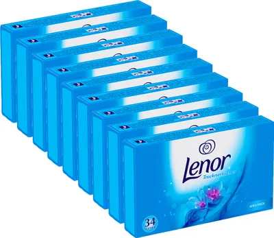 Produktbild von 9 Packungen Lenor Trocknertücher Aprilfrisch Textilerfrischer 9 x 34 Tücher