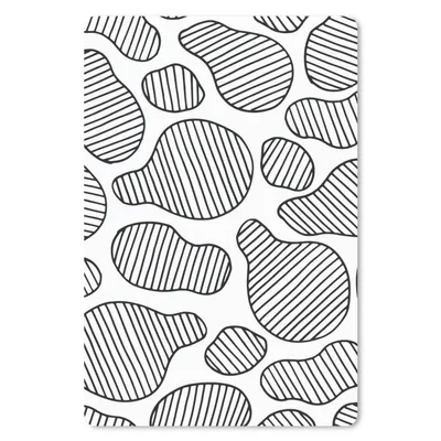 Produktbild von MuchoWow® Mauspad Mousepad Schwarz - Weiß - Muster 18x27 cm - Mousepads - Maus Mat - Pad - Mausunterlage