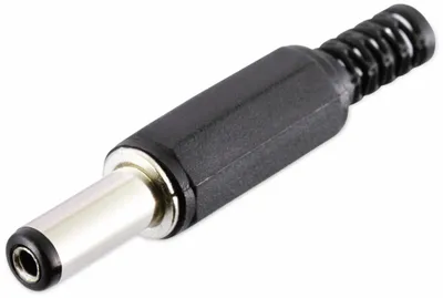 Produktbild von Hohlstecker, 5,5/2,1, Schaft 14mm, Knickschutz