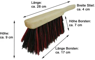 Produktbild von Novaliv Kehrset I Handfeger Kehrschaufel Straßenbesen 40 cm Arenga-Elaston I Gartenbesen Handbesen mit Schaufel