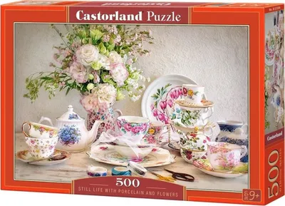 Immagine prodotto di Puzzle 500 pezzi Natura morta con porcellana e fiori 53384