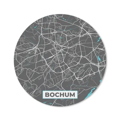 Produktbild von MuchoWow® Mauspad Mousepad Deutschland - Blau - Bochum - Stadtplan - Karte 40x40 cm - Mousepads - Maus Mat - Pad - Mausunterlage - Schreibtisch Accessoires