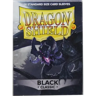 Image de Manchettes classiques du bouclier du dragon - noir (100 manchettes)