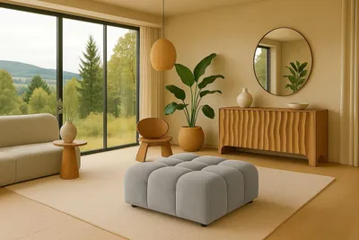 Produktbild von Kaiser Möbel Hocker, Modulhocker Bolla, stoff Bluvel, Grau