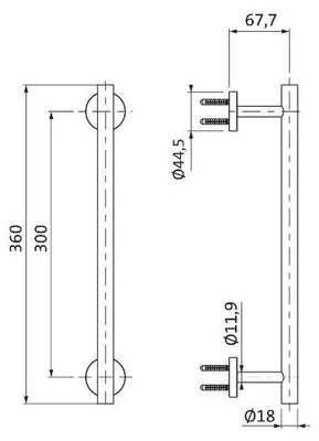 Produktbild von Herzbach LIVING Wannengriff 300mm Chrom