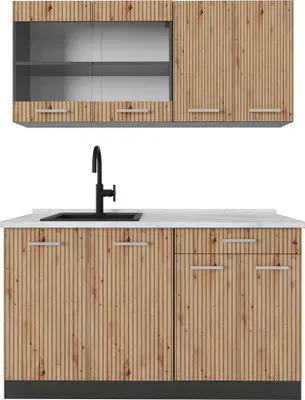 Obrázek produktu pro Jednotková kuchyně Vicco R-Line Řemeslný dub 140 cm s pracovní deskou, Model 48953