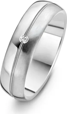 Produktbild von Danish Design - Ring - Damen - IJ144R1D-58 - Horsens - Titanium - Diamanten - Weite 58