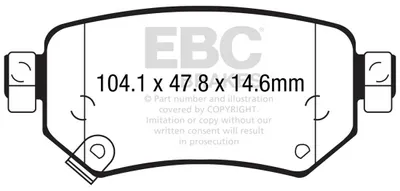 Produktbild von EBC Brakes Bremsbeläge Bremsklötze HINTEN DP42287R