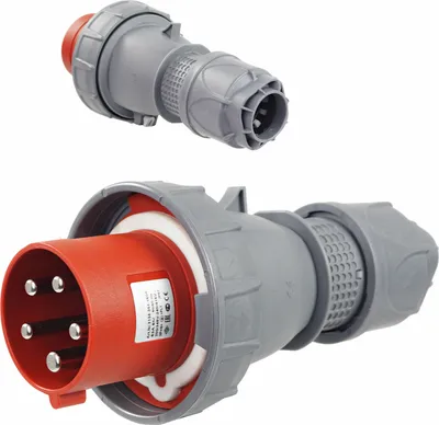 Produktbild von CEE Stecker 63A 5-polig 400V IP67 Starkstrom Wasserdicht