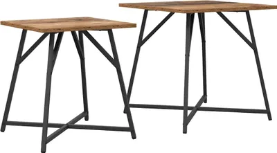 Obrázok produktu pre Sada príručných stolíkov 2 pcs Staré drevo a čierna