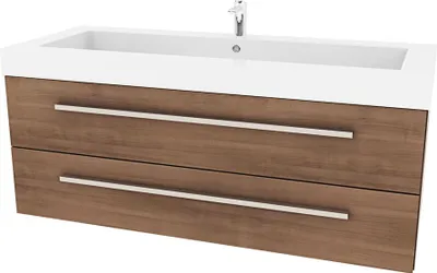 Produktbild von Waschtisch mit Waschbecken, City 101 120cm Eiche hell