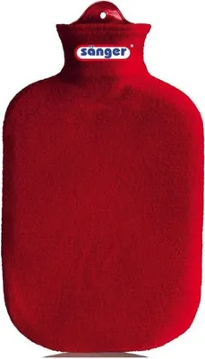 Produktbild von Wärmflasche 2 Liter Bettflasche Wärmeflasche Gummi Wärmekissen Konturbezug aus Fleece von Sänger