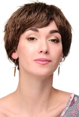 Produktbild von WIG ME UP Damenperücke kurz Zwirbelsträhnen braun Modell: WH1509