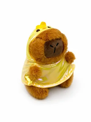 Produktbild von Capybara im Küken-Regenmantel Kuscheltier 11 cm Plüsch Capybara Stofftier Mini Kawaii Geschenk für Kinder