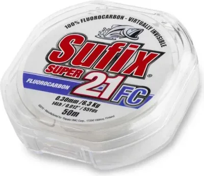 Immagine prodotto di Sufix Super 21 Flurocarbon 50 M Trasparente 0,300 mm Trasparente 0,300 mm