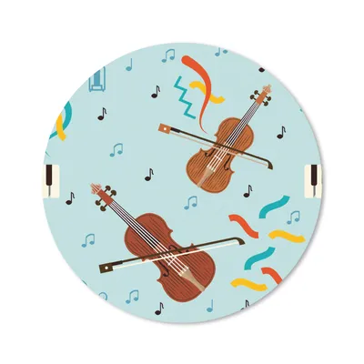 Produktbild von MuchoWow® Mauspad Mousepad Musik - Cello - Noten 20x20 cm - Mousepads - Maus Mat - Pad - Mausunterlage - Schreibtischmatte