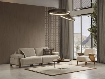 Produktbild von Moderne Sofagarnitur Polstersofa Designer Sessel Edle Garnitur