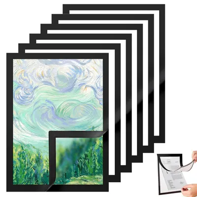 Zdjęcie produktu dla Magnetyczne ramki na zdjęcia, format A3, zestaw 6 sztuk, samoprzylepne, wodoodporne