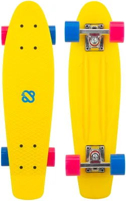 Produktbild von Nijdam Flipgrip Skateboard - Boulevard Trickster - Gelb/Blau