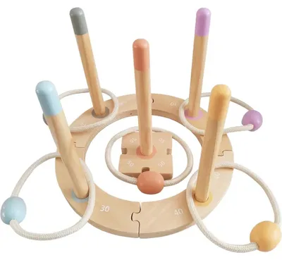 Produktbild von SpielMaus Holz Spielmaus Holz Ringwurf-Spiel 15-teilig