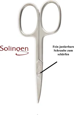 Obrázek produktu pro Solingen nůžky na nehty sada 2 ks s koženým pouzdrem a pilníkem na nehty 9 cm Vyrobeno v Německu