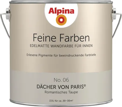 Produktbild von Alpina Feine Farben Wandfarbe No. 06 Dächer von Paris - romantisches graubraun 2,5 L