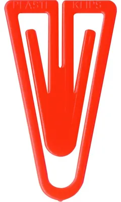 Produktbild von Büroklammern Plastiklips 60mm VE=100 Stück hellrot
