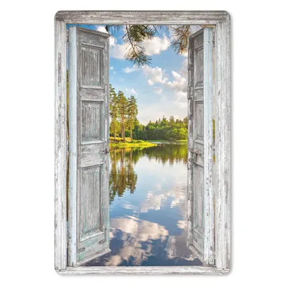Produktbild von MuchoWow® Mauspad Mousepad Wasser - Landschaft - Fenster - Aussicht 18x27 cm - Mousepads - Maus Mat - Pad - Mausunterlage