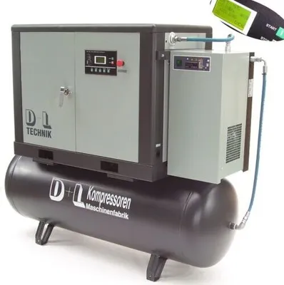 Produktbild von Schraubenkompressor Schraubenverdichter 11kW Kompressor 1400L 10 bar + Trockner